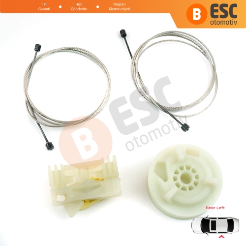 Opel Meriva MK1 A 2003-2010 93362663 İçin Arka Sol Kapı Cam Kriko Tamir Seti