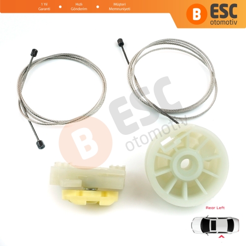 Opel Meriva MK1 A 2003-2010 93362663 İçin Arka Sol Kapı Cam Kriko Tamir Seti