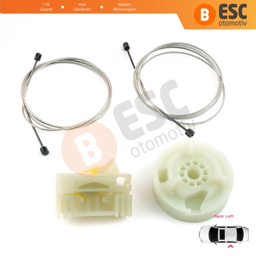 Opel Meriva MK1 A 2003-2010 93362663 İçin Arka Sol Kapı Cam Kriko Tamir Seti