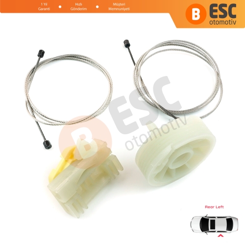 Opel Meriva MK1 A 2003-2010 93362663 İçin Arka Sol Kapı Cam Kriko Tamir Seti