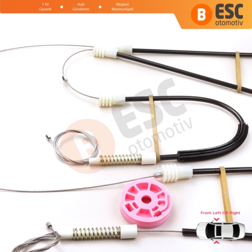 BMW 7 Serisi E38 1994-2001 51338125201 İçin Elektrikli Ön Sol veya Sağ Kapı Cam Kriko Tamir Seti