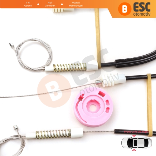 BMW 7 Serisi E38 1994-2001 51338125201 İçin Elektrikli Ön Sol veya Sağ Kapı Cam Kriko Tamir Seti