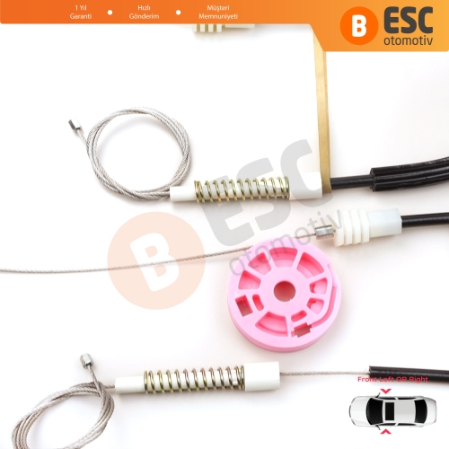 BMW 7 Serisi E38 1994-2001 51338125201 İçin Elektrikli Ön Sol veya Sağ Kapı Cam Kriko Tamir Seti