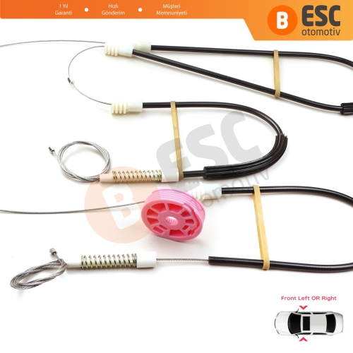 BMW 7 Serisi E38 1994-2001 51338125201 İçin Elektrikli Ön Sol veya Sağ Kapı Cam Kriko Tamir Seti