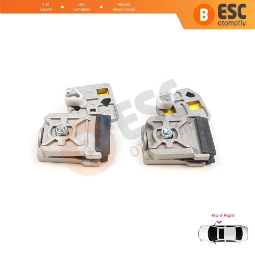 VW Golf Bora Jetta MK4 A4 1J 1997-2006 Peugeot 607 1999-2010 1J3837462 İçin Ön Sağ Kapı Cam Kriko Tamir Klipsi RA+RB