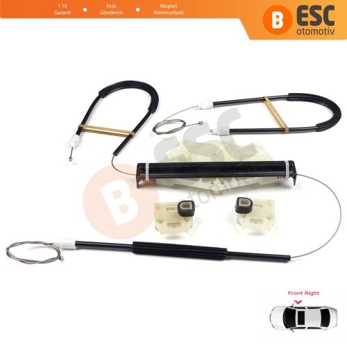 Seat Leon MK1 1M1 1999-2006 Seat Toledo MK2 1M2 1998-2004 4/5 Kapı 1M0837462A İçin Elektrikli Ön Sağ Kapı Cam Kriko Tamir Seti