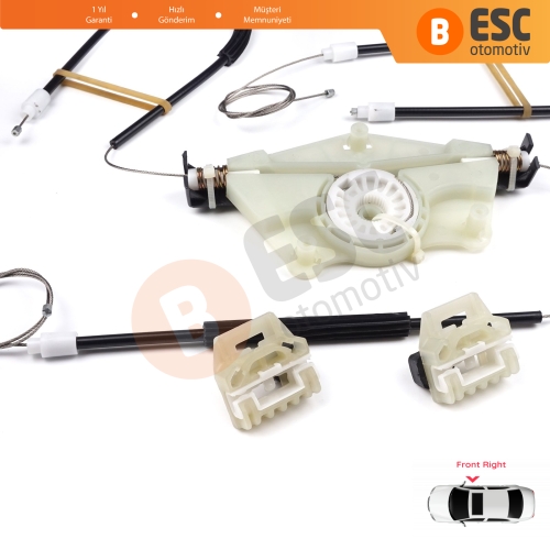 Seat Leon MK1 1M1 1999-2006 Seat Toledo MK2 1M2 1998-2004 4/5 Kapı 1M0837462A İçin Elektrikli Ön Sağ Kapı Cam Kriko Tamir Seti