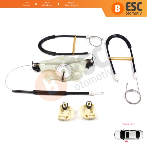 Seat Leon MK1 1M1 1999-2006 Seat Toledo MK2 1M2 1998-2004 4/5 Kapı 1M0837461A İçin Elektrikli Ön Sol Kapı Cam Kriko Tamir Seti