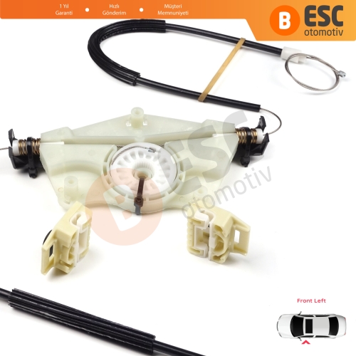 Seat Leon MK1 1M1 1999-2006 Seat Toledo MK2 1M2 1998-2004 4/5 Kapı 1M0837461A İçin Elektrikli Ön Sol Kapı Cam Kriko Tamir Seti