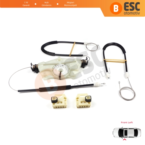 Seat Leon MK1 1M1 1999-2006 Seat Toledo MK2 1M2 1998-2004 4/5 Kapı 1M0837461A İçin Elektrikli Ön Sol Kapı Cam Kriko Tamir Seti