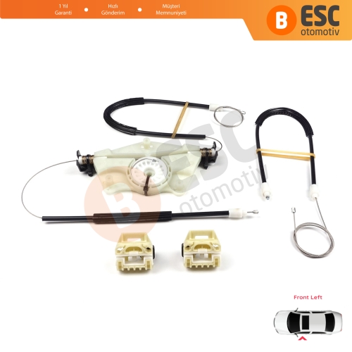 Seat Leon MK1 1M1 1999-2006 Seat Toledo MK2 1M2 1998-2004 4/5 Kapı 1M0837461A İçin Elektrikli Ön Sol Kapı Cam Kriko Tamir Seti