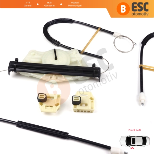 Seat Leon MK1 1M1 1999-2006 Seat Toledo MK2 1M2 1998-2004 4/5 Kapı 1M0837461A İçin Elektrikli Ön Sol Kapı Cam Kriko Tamir Seti