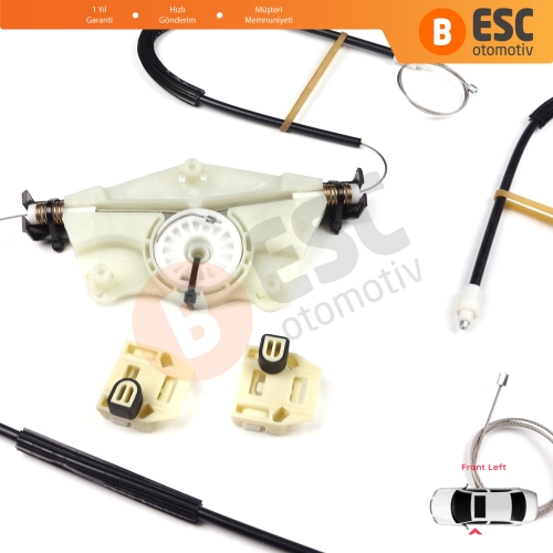 Seat Leon MK1 1M1 1999-2006 Seat Toledo MK2 1M2 1998-2004 4/5 Kapı 1M0837461A İçin Elektrikli Ön Sol Kapı Cam Kriko Tamir Seti