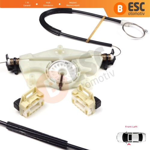 Seat Leon MK1 1M1 1999-2006 Seat Toledo MK2 1M2 1998-2004 4/5 Kapı 1M0837461A İçin Elektrikli Ön Sol Kapı Cam Kriko Tamir Seti