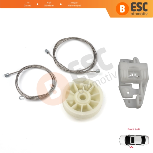 Renault Scenic Grand Scenic MK2 JM0/1 2003-2009 4/5 Kapı 8200118777 İçin Elektrikli Ön Sol Kapı Cam Kriko Tamir Seti