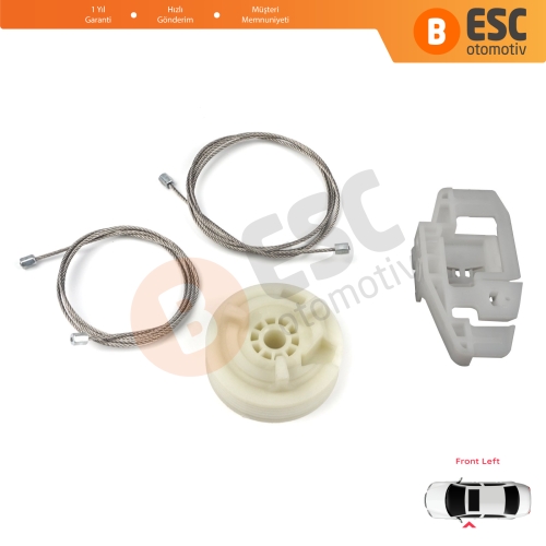 Renault Scenic Grand Scenic MK2 JM0/1 2003-2009 4/5 Kapı 8200118777 İçin Elektrikli Ön Sol Kapı Cam Kriko Tamir Seti