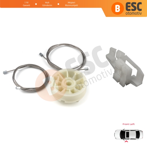 Renault Scenic Grand Scenic MK2 JM0/1 2003-2009 4/5 Kapı 8200118777 İçin Elektrikli Ön Sol Kapı Cam Kriko Tamir Seti