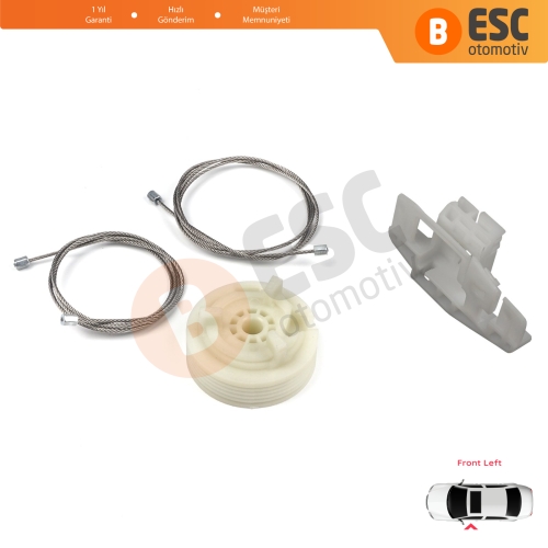 Renault Scenic Grand Scenic MK2 JM0/1 2003-2009 4/5 Kapı 8200118777 İçin Elektrikli Ön Sol Kapı Cam Kriko Tamir Seti