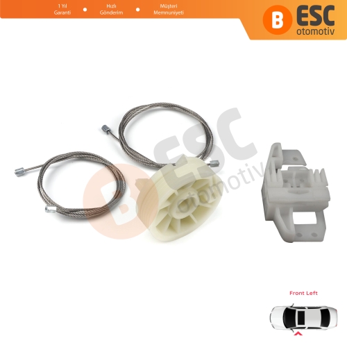 Renault Scenic Grand Scenic MK2 JM0/1 2003-2009 4/5 Kapı 8200118777 İçin Elektrikli Ön Sol Kapı Cam Kriko Tamir Seti