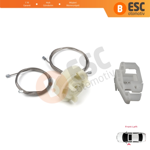 Renault Scenic Grand Scenic MK2 JM0/1 2003-2009 4/5 Kapı 8200118777 İçin Elektrikli Ön Sol Kapı Cam Kriko Tamir Seti
