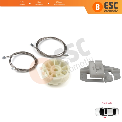 Renault Scenic Grand Scenic MK2 JM0/1 2003-2009 4/5 Kapı 8200118777 İçin Elektrikli Ön Sol Kapı Cam Kriko Tamir Seti