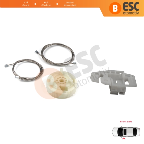 Renault Scenic Grand Scenic MK2 JM0/1 2003-2009 4/5 Kapı 8200118777 İçin Elektrikli Ön Sol Kapı Cam Kriko Tamir Seti
