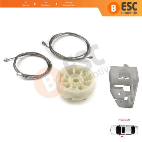 Renault Scenic Grand Scenic MK2 JM0/1 2003-2009 4/5 Kapı 8200118777 İçin Elektrikli Ön Sol Kapı Cam Kriko Tamir Seti