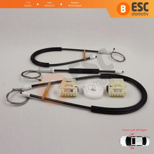 VW New Beetle C1 1C1 1997-2011 3-Kapı Hatchback 1C0837655 1C0837656 İçin Elektrikli Ön Sağ veya Sol Kapı Cam Kriko Tamir Seti