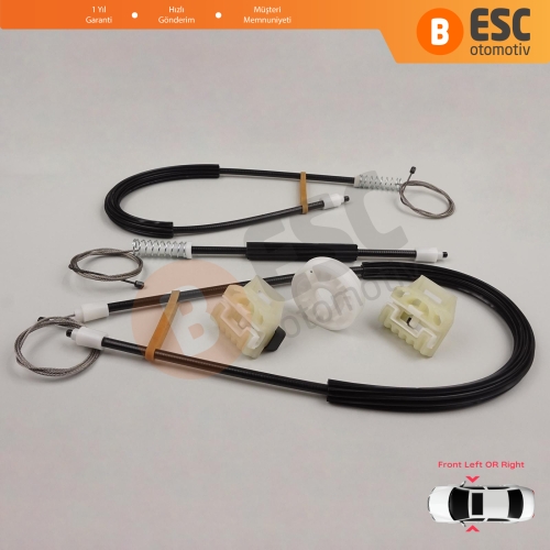VW New Beetle C1 1C1 1997-2011 3-Kapı Hatchback 1C0837655 1C0837656 İçin Elektrikli Ön Sağ veya Sol Kapı Cam Kriko Tamir Seti