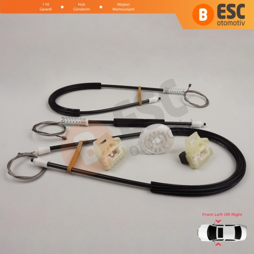 VW New Beetle C1 1C1 1997-2011 3-Kapı Hatchback 1C0837655 1C0837656 İçin Elektrikli Ön Sağ veya Sol Kapı Cam Kriko Tamir Seti