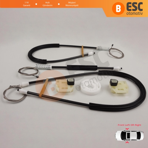 VW New Beetle C1 1C1 1997-2011 3-Kapı Hatchback 1C0837655 1C0837656 İçin Elektrikli Ön Sağ veya Sol Kapı Cam Kriko Tamir Seti