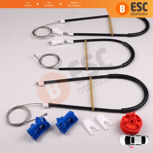 Renault Vel Satis Hatchback BJ 2001-2009 8200008327 İçin Elektrikli Ön Sol Kapı Cam Kriko Tamir Seti