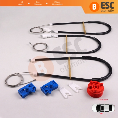 Renault Vel Satis Hatchback BJ 2001-2009 8200008327 İçin Elektrikli Ön Sol Kapı Cam Kriko Tamir Seti