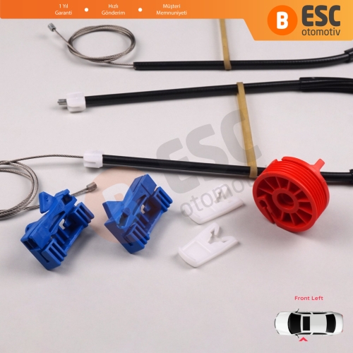 Renault Vel Satis Hatchback BJ 2001-2009 8200008327 İçin Elektrikli Ön Sol Kapı Cam Kriko Tamir Seti