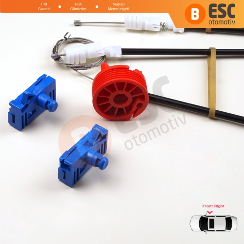 Renault Vel Satis Hatchback BJ 2001-2009 8200008326 İçin Elektrikli Ön Sağ Kapı Cam Kriko Tamir Seti