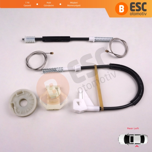 Skoda Octavia MK1 1U 1996-2000 Makyajsız Kasa 1U0839461 İçin Elektrikli Arka Sol Kapı Cam Kriko Tamir Seti