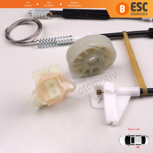 Skoda Octavia MK1 1U 1996-2000 Makyajsız Kasa 1U0839461 İçin Elektrikli Arka Sol Kapı Cam Kriko Tamir Seti