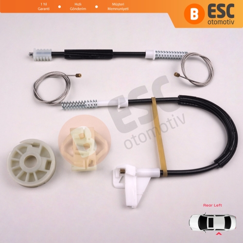 Skoda Octavia MK1 1U 1996-2000 Makyajsız Kasa 1U0839461 İçin Elektrikli Arka Sol Kapı Cam Kriko Tamir Seti