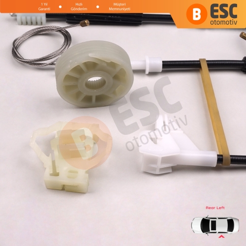 Skoda Octavia MK1 1U 1996-2000 Makyajsız Kasa 1U0839461 İçin Elektrikli Arka Sol Kapı Cam Kriko Tamir Seti