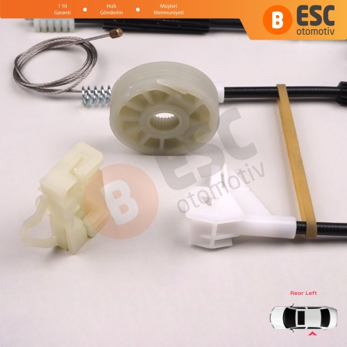 Skoda Octavia MK1 1U 1996-2000 Makyajsız Kasa 1U0839461 İçin Elektrikli Arka Sol Kapı Cam Kriko Tamir Seti