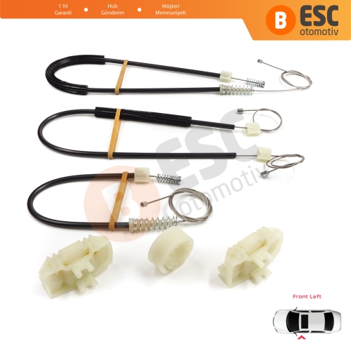 Seat Leon MK2 1P 1P1 2005-2012 5-Kapı HB 1P0837461A İçin Elektrikli Ön Sol Kapı Cam Kriko Tamir Seti