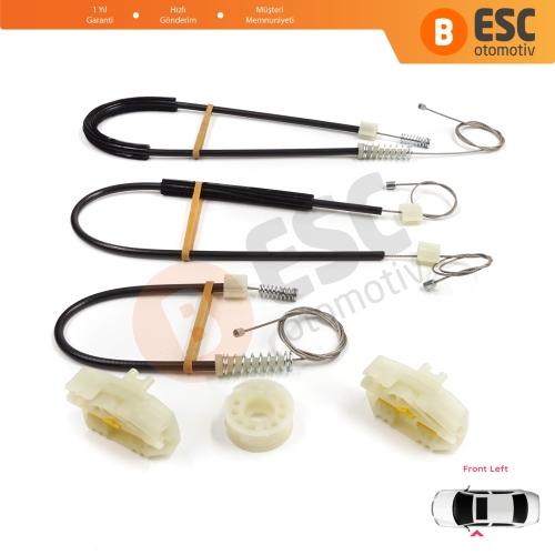 Seat Leon MK2 1P 1P1 2005-2012 5-Kapı HB 1P0837461A İçin Elektrikli Ön Sol Kapı Cam Kriko Tamir Seti