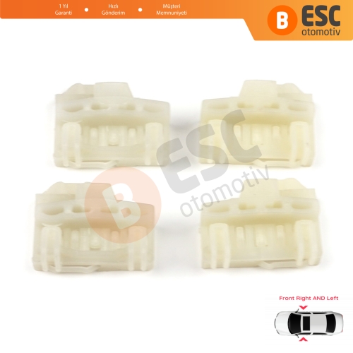 Audi A4 B5 VW Polo MK3 6N Passat B5 Skoda Superb MK1 8D0837462 İçin 4 Adet Ön Sağ Sol Cam Kriko Tamir Kılavuz Klipsi