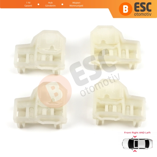 Audi A4 B5 VW Polo MK3 6N Passat B5 Skoda Superb MK1 8D0837462 İçin 4 Adet Ön Sağ Sol Cam Kriko Tamir Kılavuz Klipsi