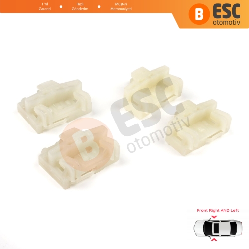 Audi A4 B5 VW Polo MK3 6N Passat B5 Skoda Superb MK1 8D0837462 İçin 4 Adet Ön Sağ Sol Cam Kriko Tamir Kılavuz Klipsi