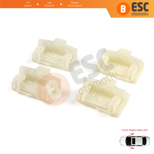Audi A4 B5 VW Polo MK3 6N Passat B5 Skoda Superb MK1 8D0837462 İçin 4 Adet Ön Sağ Sol Cam Kriko Tamir Kılavuz Klipsi