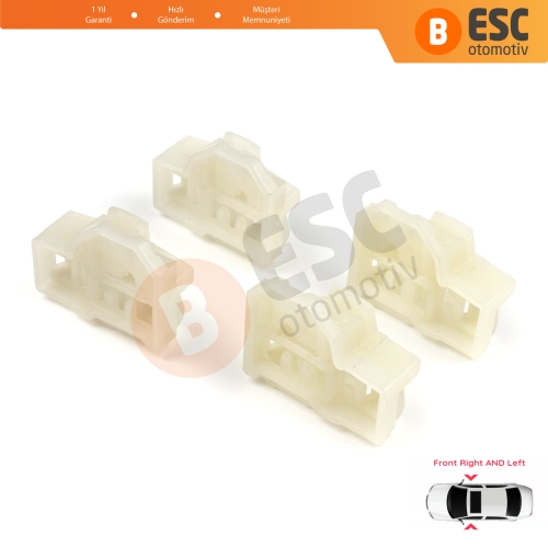 Audi A4 B5 VW Polo MK3 6N Passat B5 Skoda Superb MK1 8D0837462 İçin 4 Adet Ön Sağ Sol Cam Kriko Tamir Kılavuz Klipsi