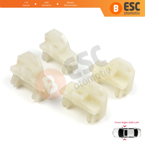 Audi A4 B5 VW Polo MK3 6N Passat B5 Skoda Superb MK1 8D0837462 İçin 4 Adet Ön Sağ Sol Cam Kriko Tamir Kılavuz Klipsi