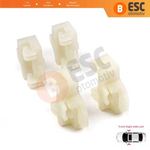 Audi A4 B5 VW Polo MK3 6N Passat B5 Skoda Superb MK1 8D0837462 İçin 4 Adet Ön Sağ Sol Cam Kriko Tamir Kılavuz Klipsi