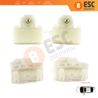 Pontiac Grand Am Sunfire 1995-2005 Oldsmobile Alero Cutlass MK6 Chevrolet Cavalier Malibu GM1350126 İçin 4 Adet Ön Sol Cam Kriko Tamir Kılavuz Klipsi
